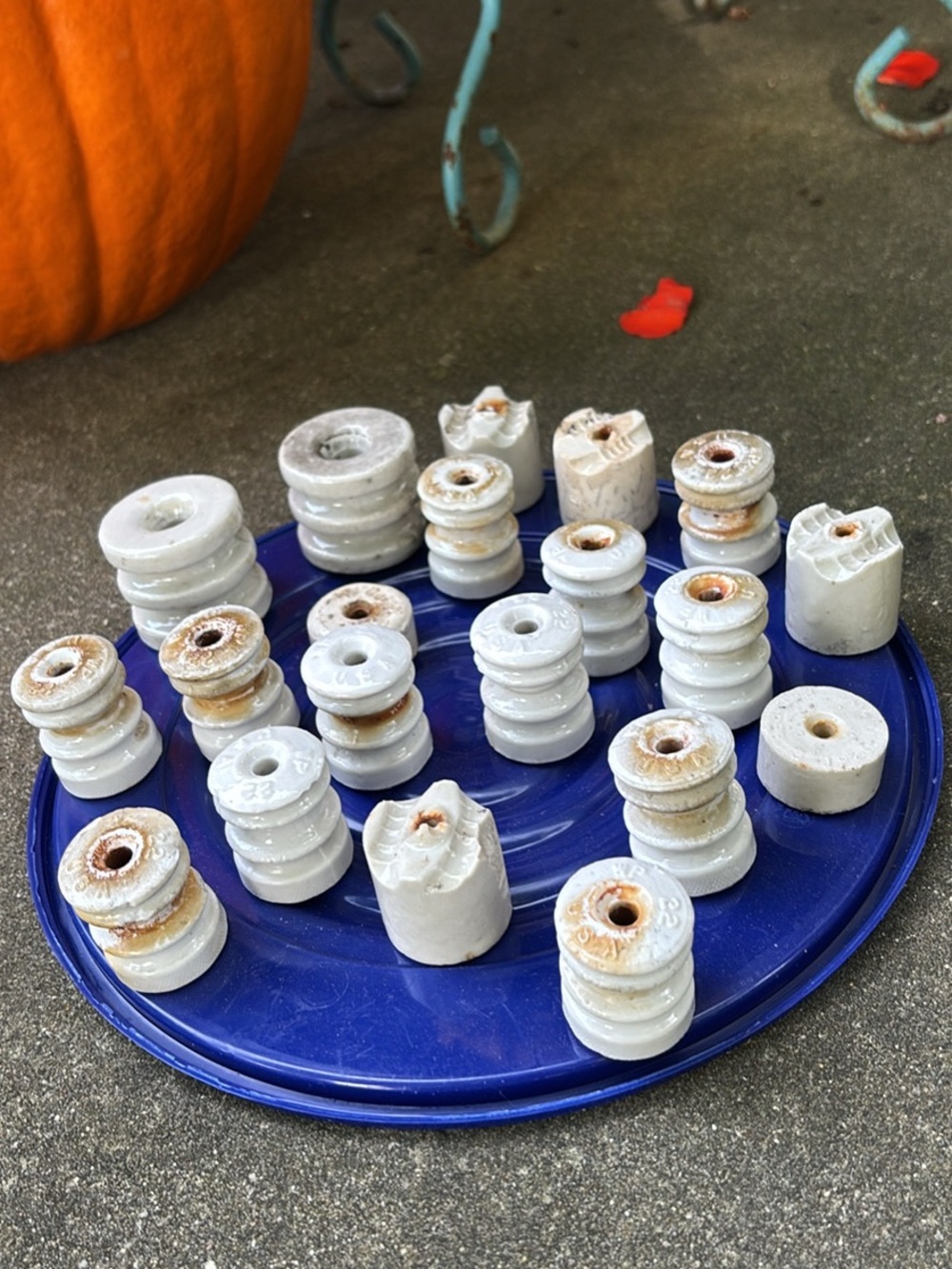 Vintage White Porcelain Wire Insulators - Lot